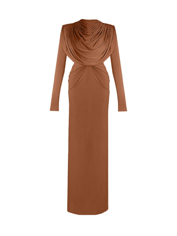 Brenda Dress - Cinnamon - Gigii's