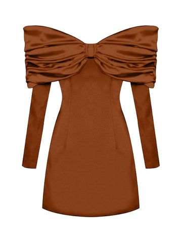 Lavinya Solo Dress - Intense Brown - Gigii's