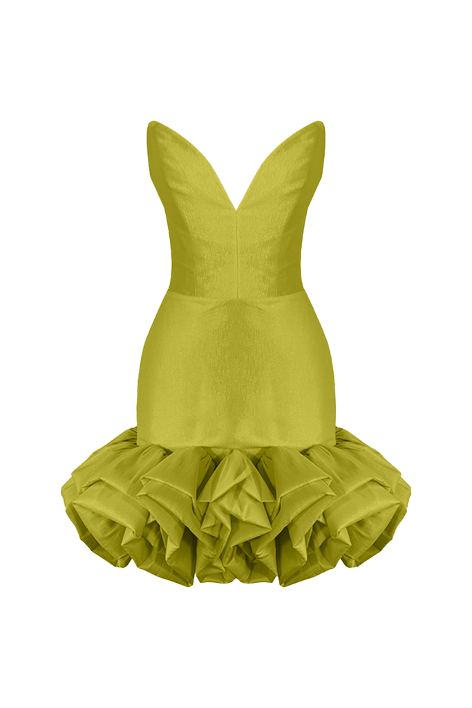 Swan Dress - Olivegreen - Gigii's